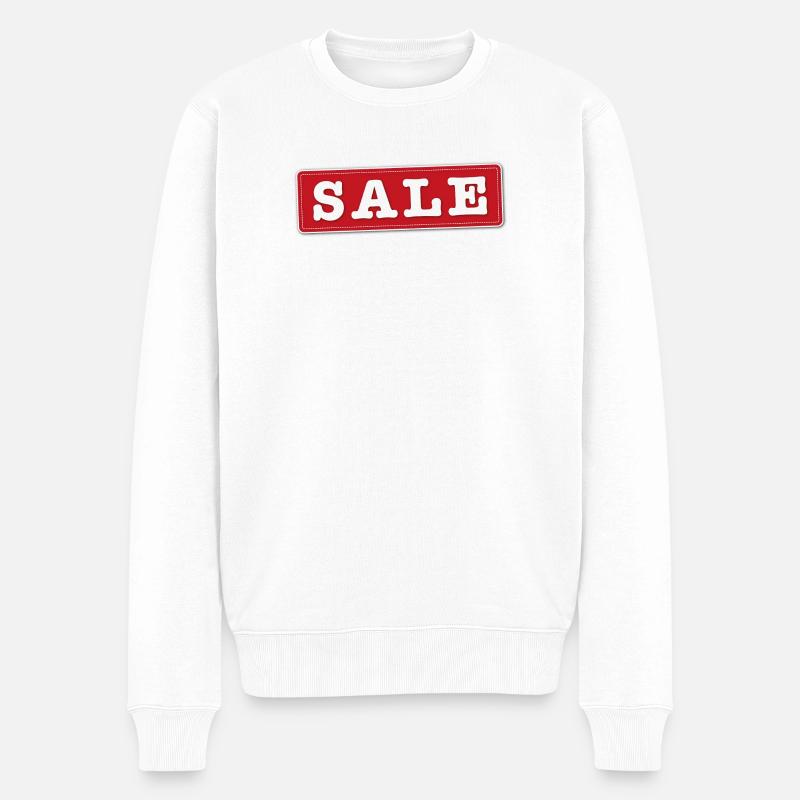 SALE - Männer Premium Bio Pullover - Weiß