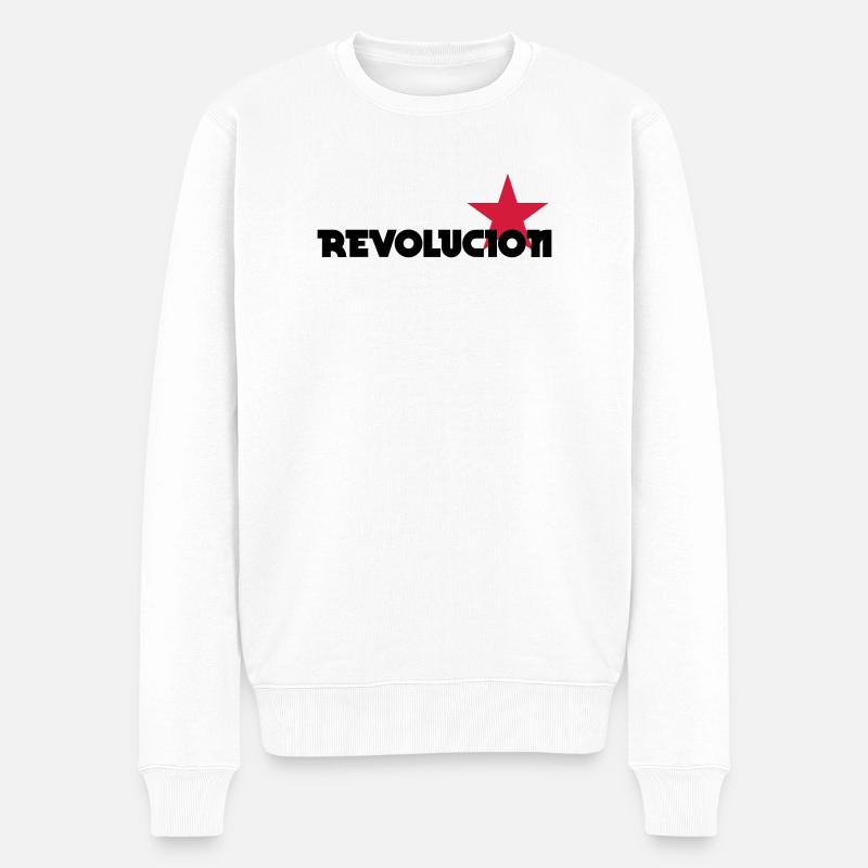 [ Revolucion ] - Männer Premium Bio Pullover - Weiß