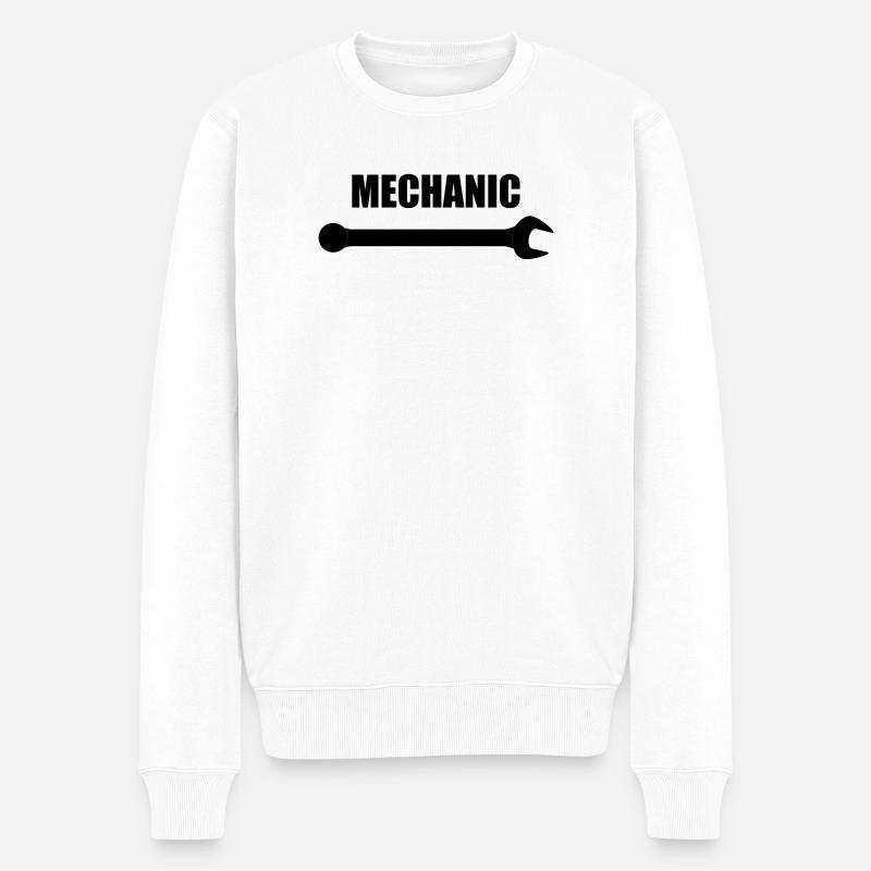 Mechanic - Männer Premium Bio Pullover - Weiß