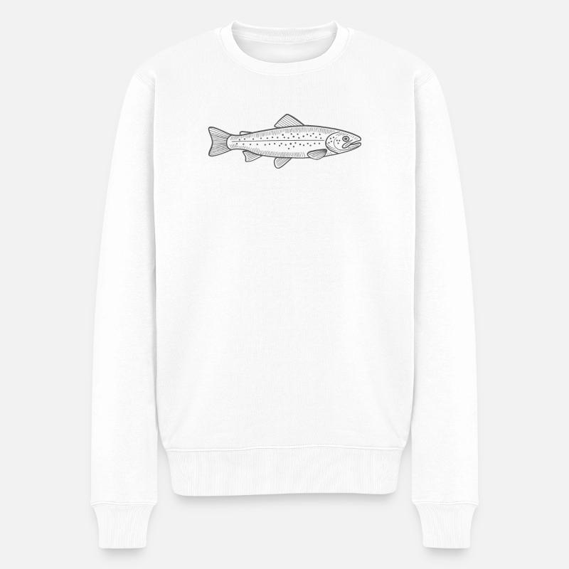 Truite - Pull Premium bio Homme - blanc