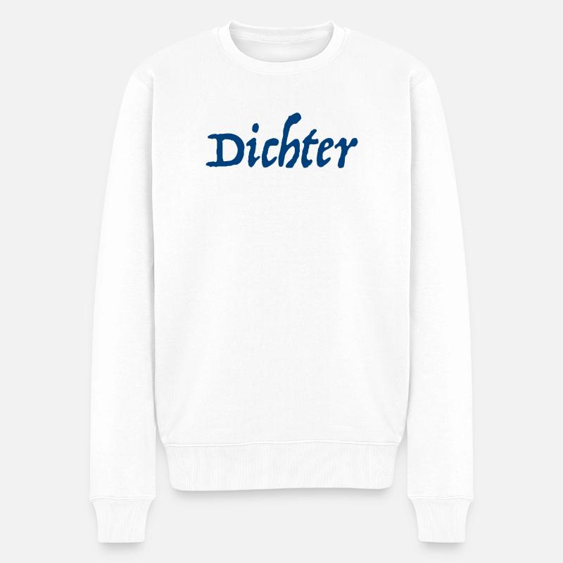 Poet Poem Writer - Men's Premium Organic Jumper - white