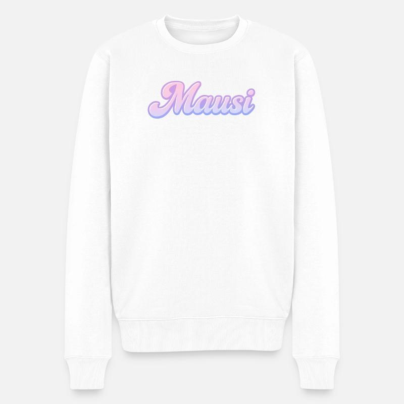 Mausi / y2k Design - Männer Premium Bio Pullover - Weiß