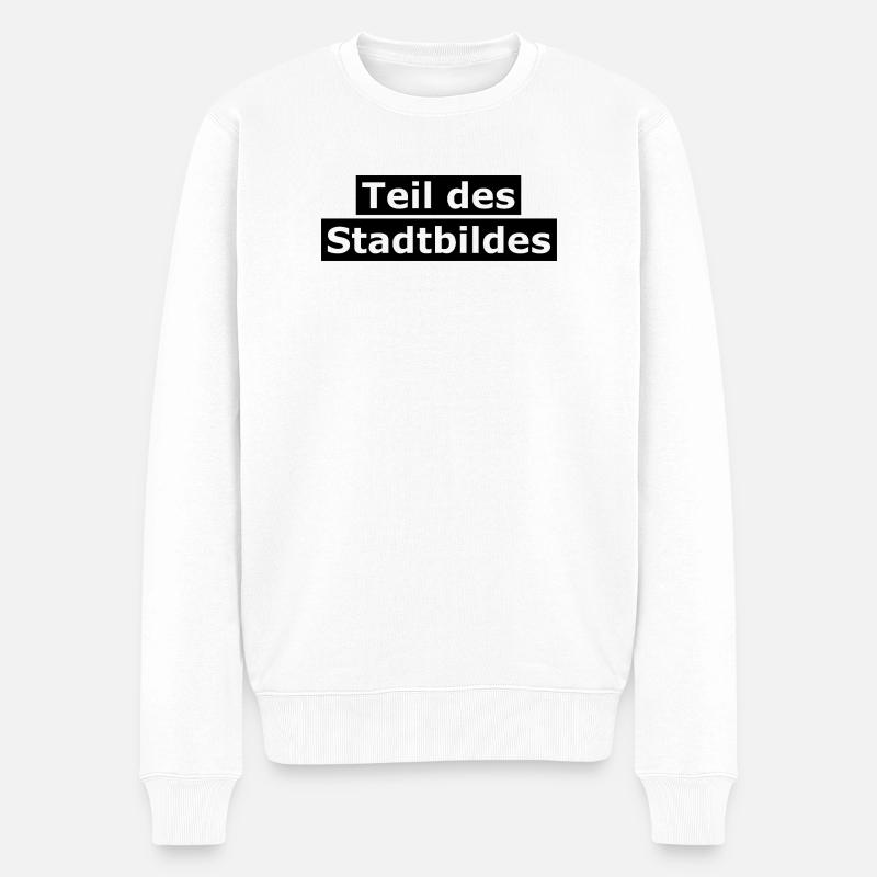 Teil des Stadtbildes - Männer Premium Bio Pullover - Weiß