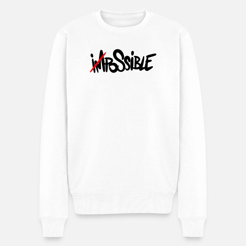 possible. Tout est possible. - Pull Premium bio Homme - blanc