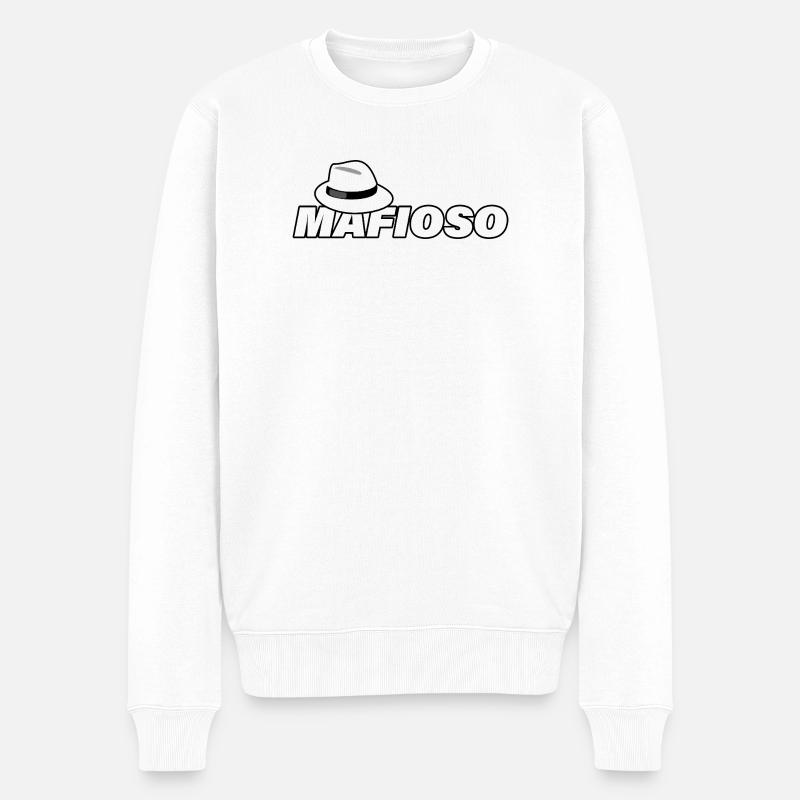 MAFIOSO - Männer Premium Bio Pullover - Weiß