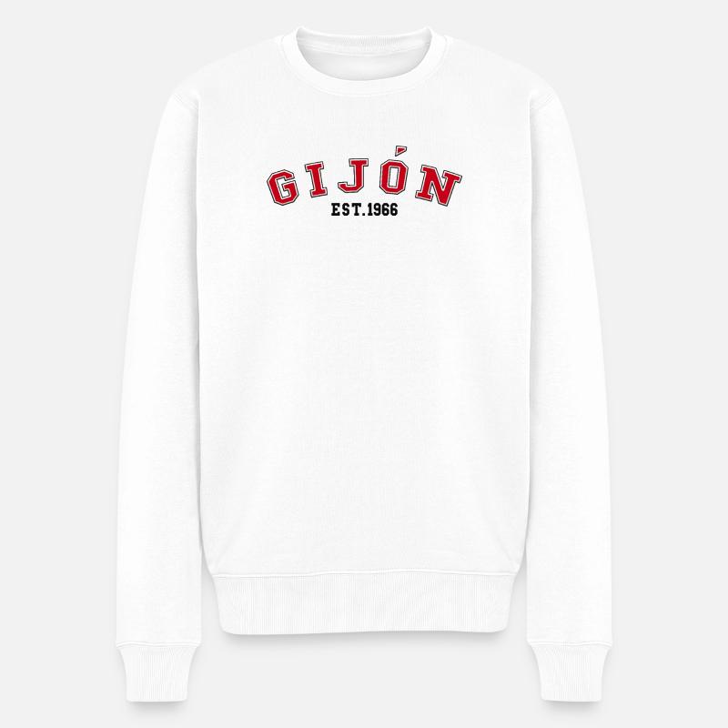 Gijón fondée en 1966 - Pull Premium bio Homme - blanc