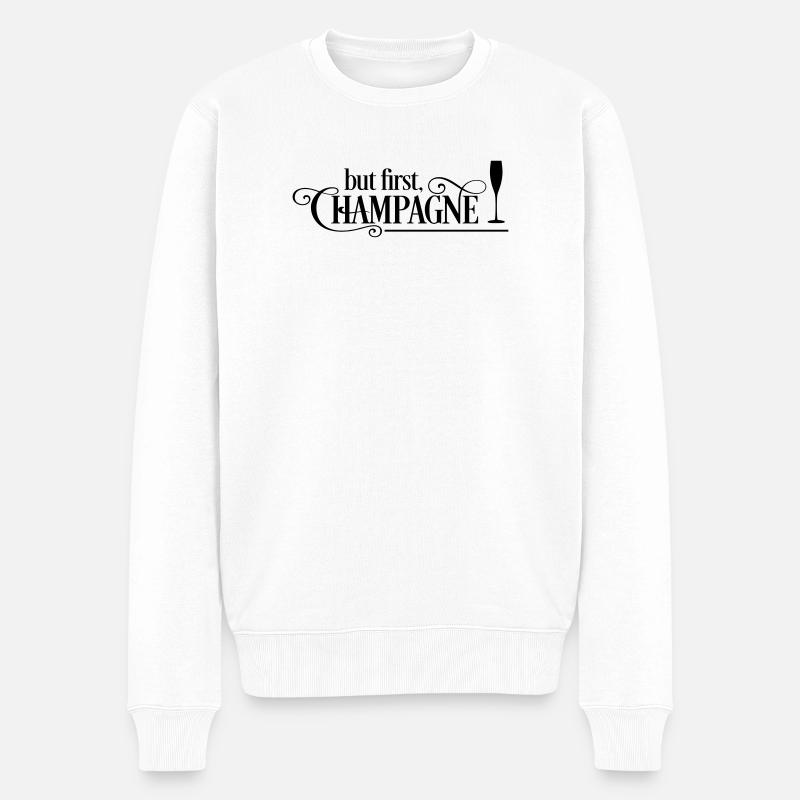 2541614 124567264 vin mousseux - Pull Premium bio Homme - blanc