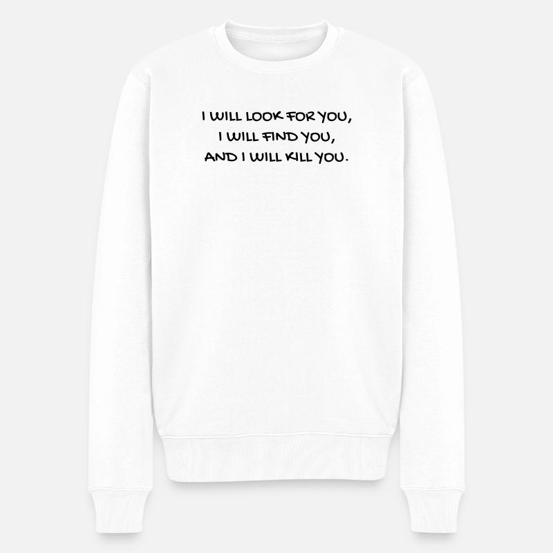 Cinéma / Citation / Série télé / Geek - Pull Premium bio Homme - blanc