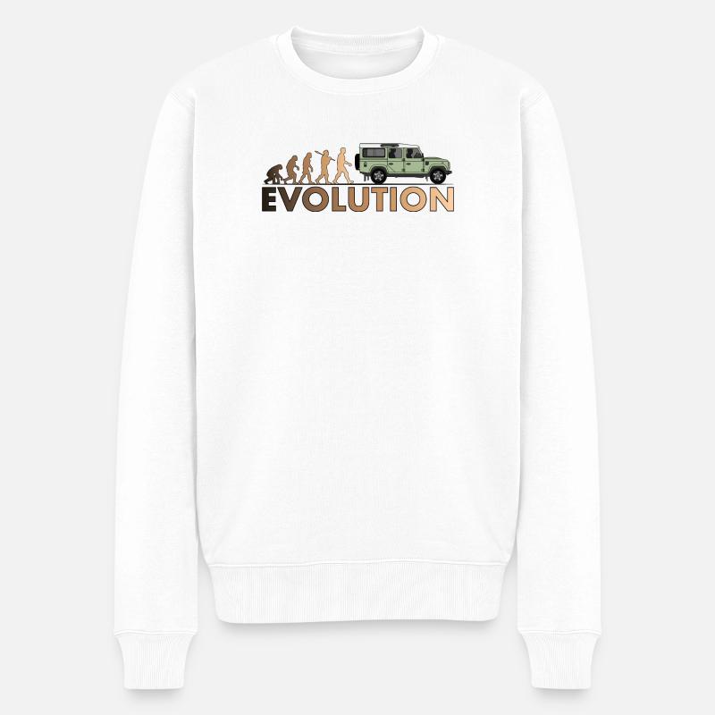 Defender 110 Évolution - Pull Premium bio Homme - blanc