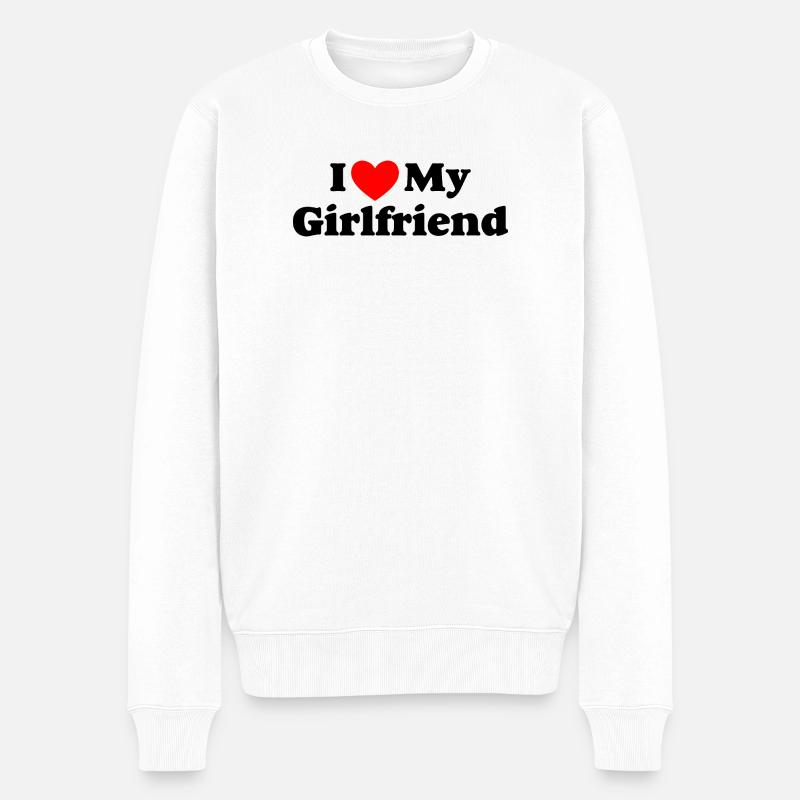 Impression minimale d’icônes Red Heart - Pull Premium bio Homme - blanc