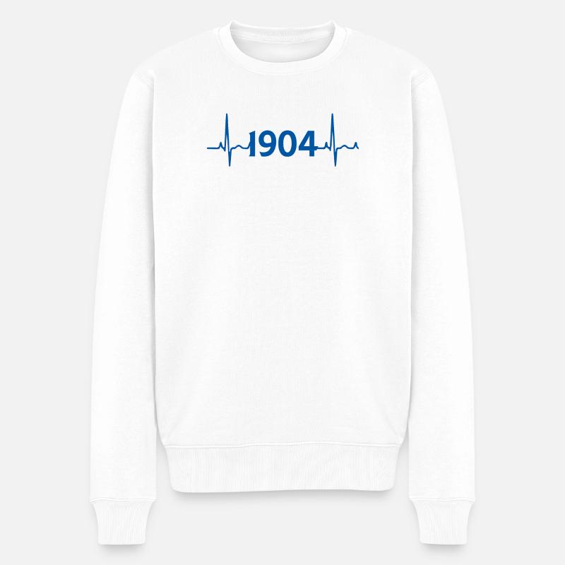 Schalke Gelsenkirchen 1904 Herzschlag Liebe EKG - Männer Premium Bio Pullover - Weiß
