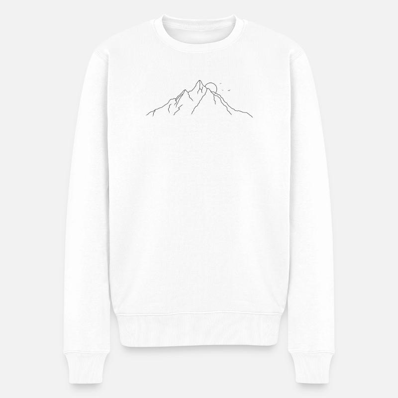 Berg - Männer Premium Bio Pullover - Weiß