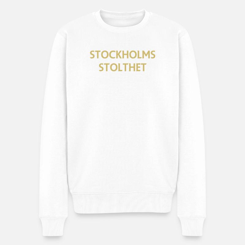 Stockholmer Stolz - Männer Premium Bio Pullover - Weiß