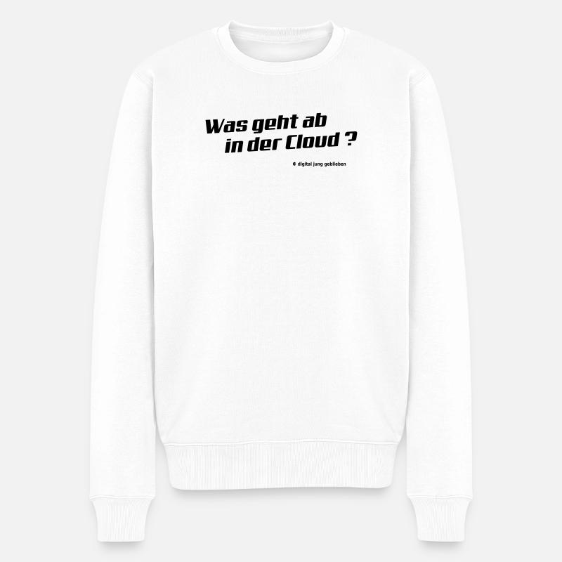 Cloud - Männer Premium Bio Pullover - Weiß
