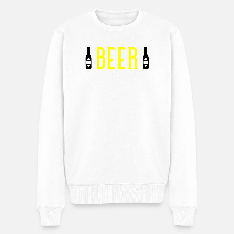 Bière - Pull Premium bio Homme - blanc