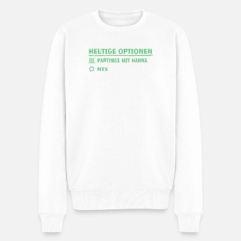 Vorname hanna - Männer Premium Bio Pullover - Weiß