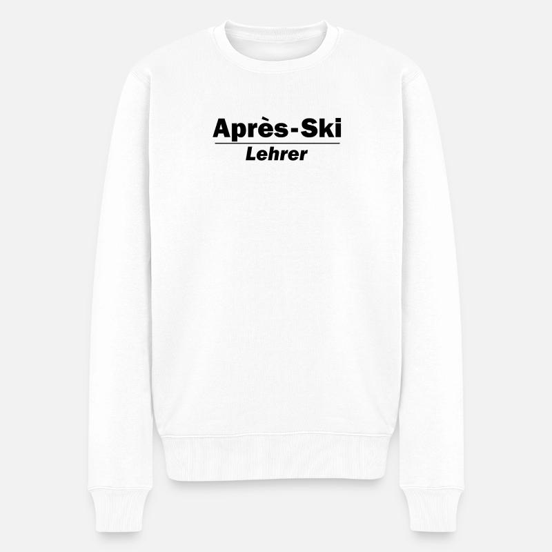 Après-Ski Lehrer - Männer Premium Bio Pullover - Weiß