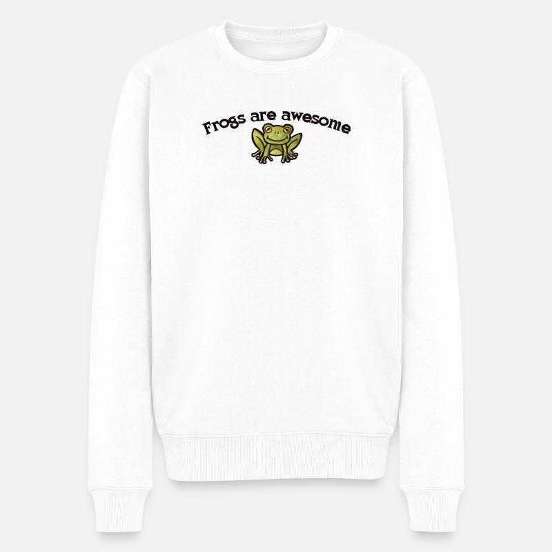 Les grenouilles sont super graphiques - Pull Premium bio Homme - blanc