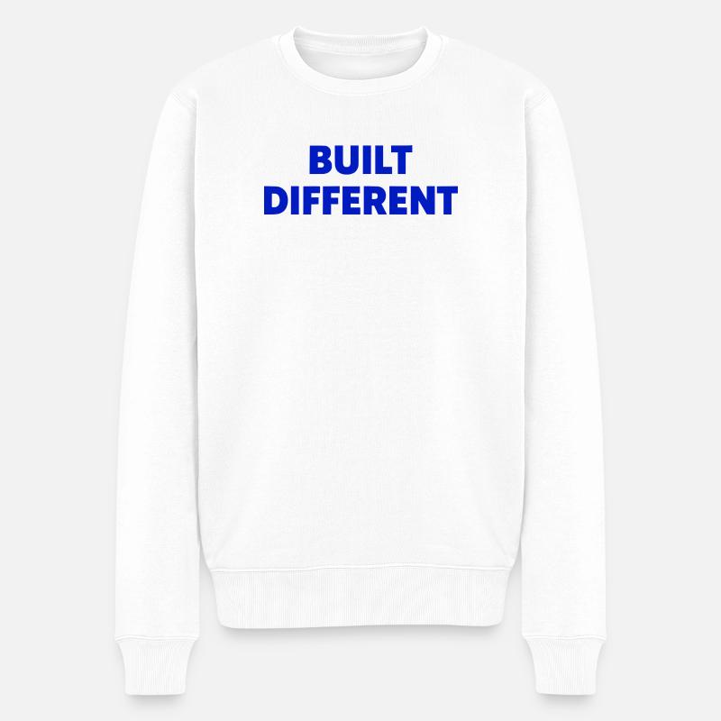 Built Different Motivation Style - Männer Premium Bio Pullover - Weiß
