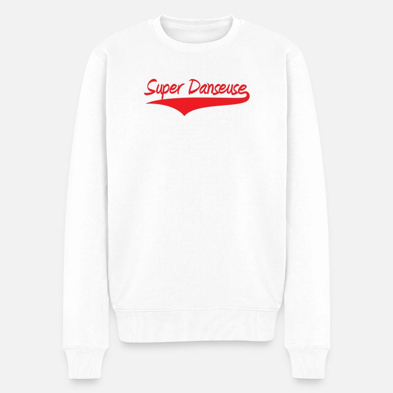 Super Dancer – Tanz - Männer Premium Bio Pullover - Weiß