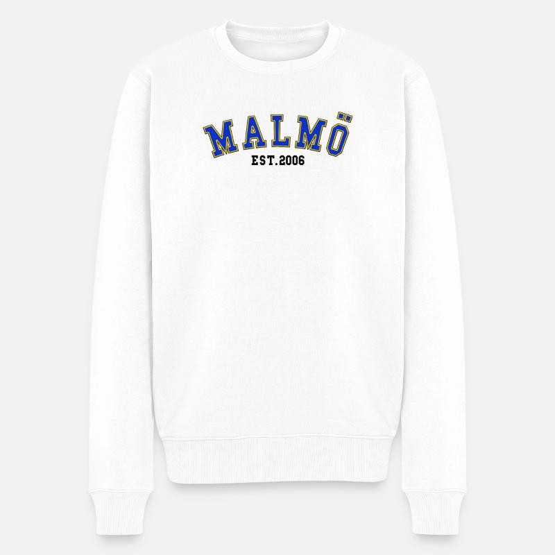 Malmö gegründet 2006 - Männer Premium Bio Pullover - Weiß