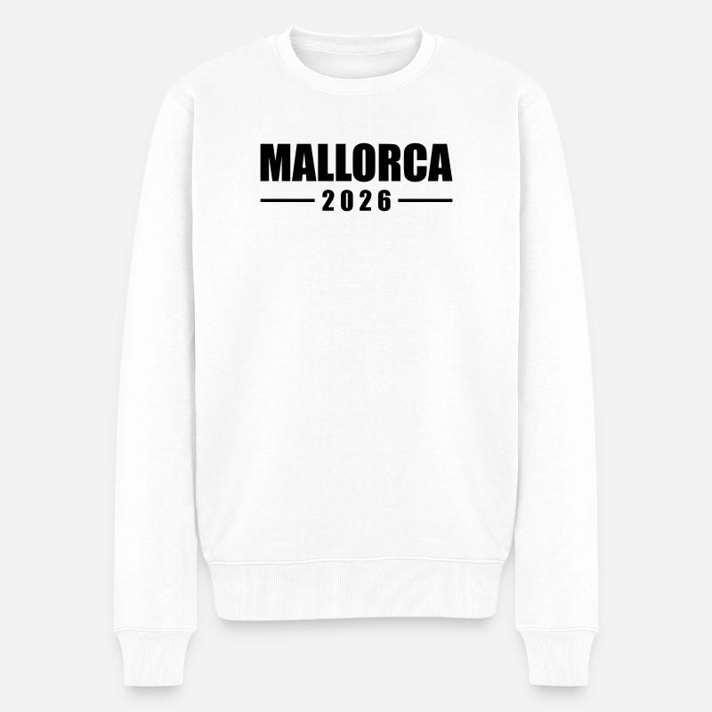 Mallorca 2026 - Männer Premium Bio Pullover - Weiß