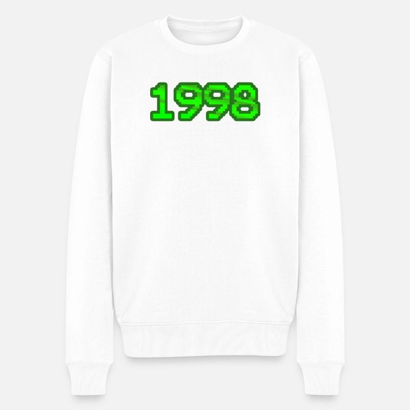 1998 - Männer Premium Bio Pullover - Weiß