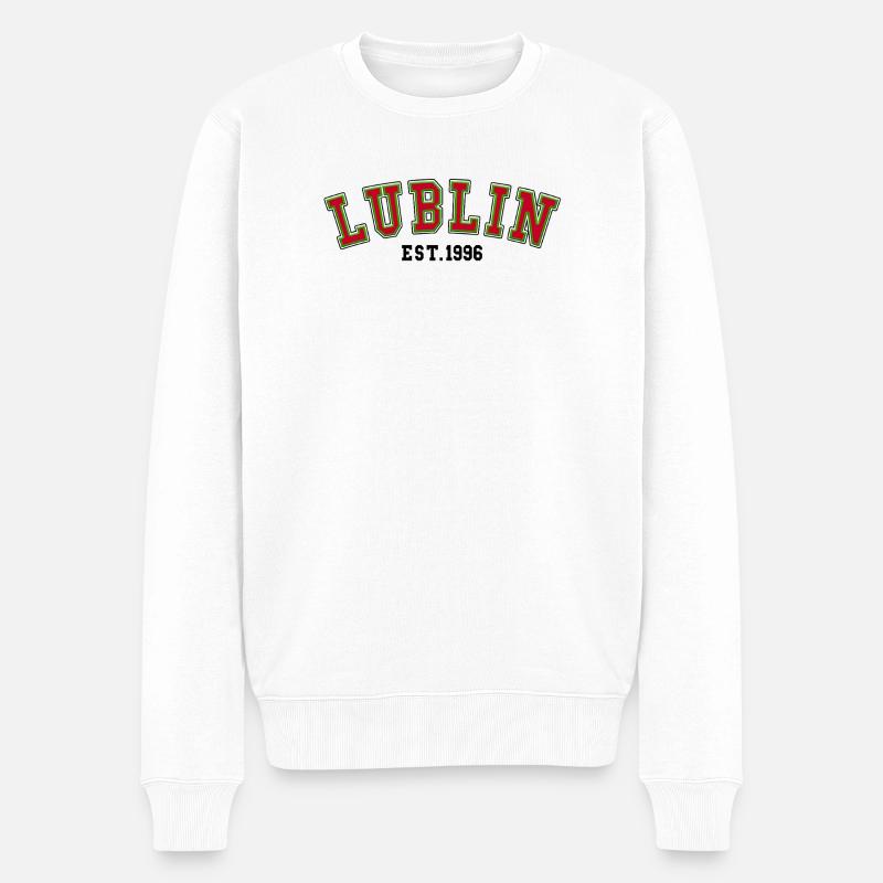 Lublin gegründet 1996 - Männer Premium Bio Pullover - Weiß