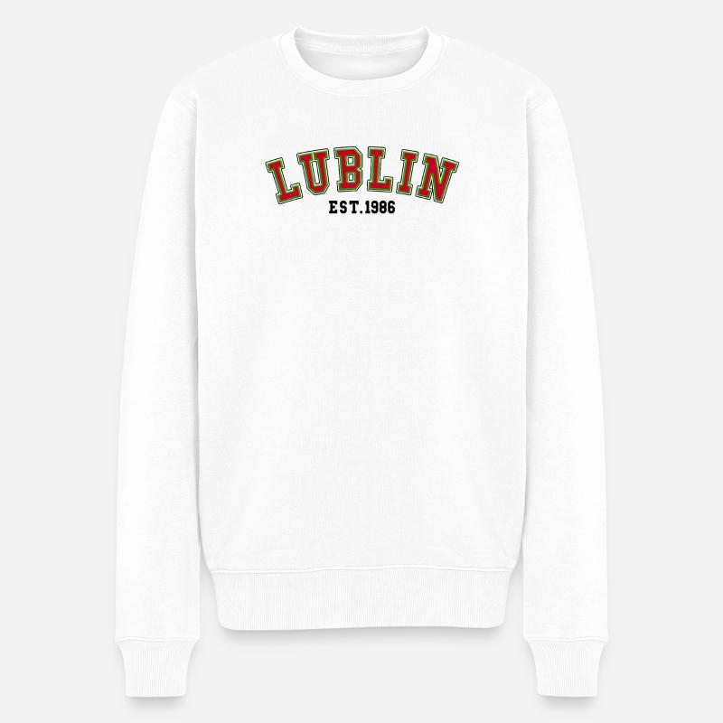 Lublin gegründet 1986 - Männer Premium Bio Pullover - Weiß