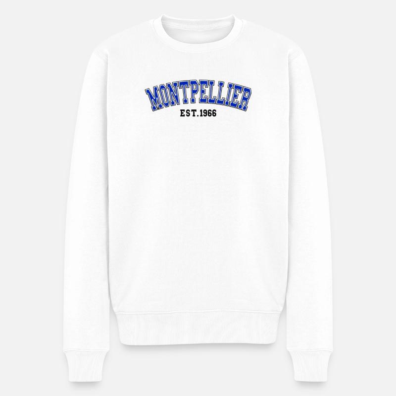 Montpellier gegründet 1966 - Männer Premium Bio Pullover - Weiß