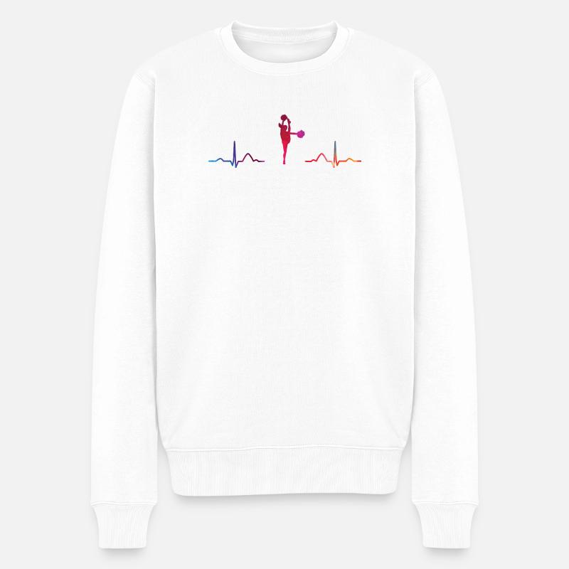 Cheerleader Cheer Mom Cheerleading - Männer Premium Bio Pullover - Weiß