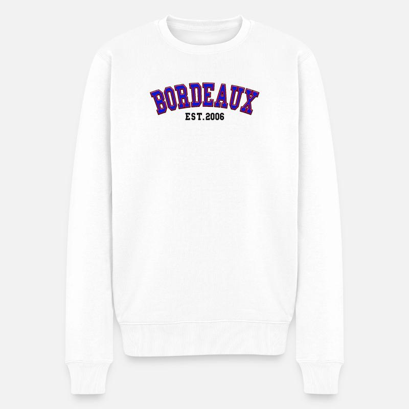 Bordeaux gegründet 2006 - Männer Premium Bio Pullover - Weiß
