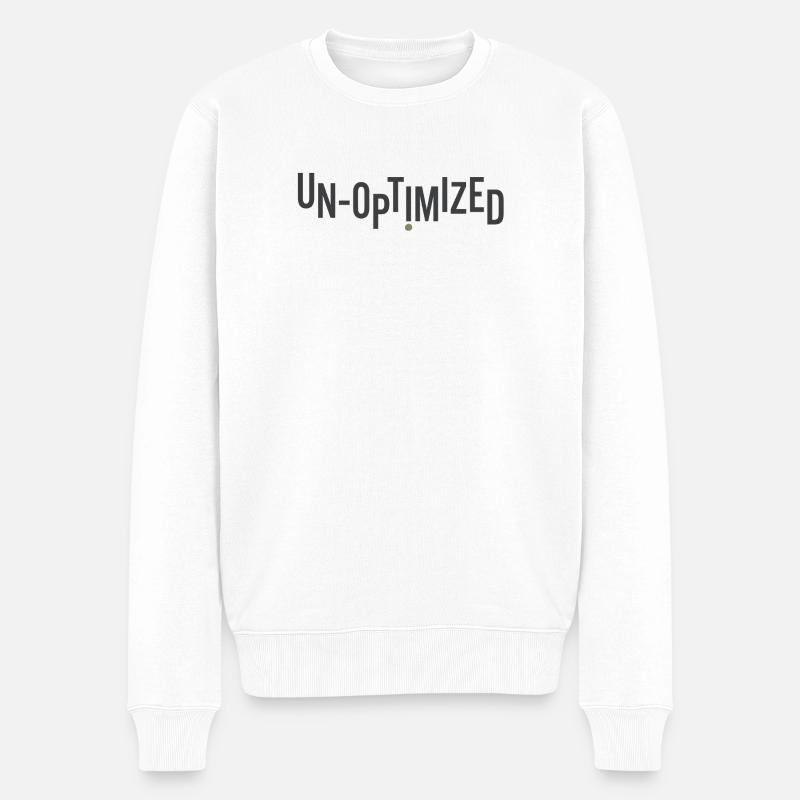 Unoptimized - Männer Premium Bio Pullover - Weiß