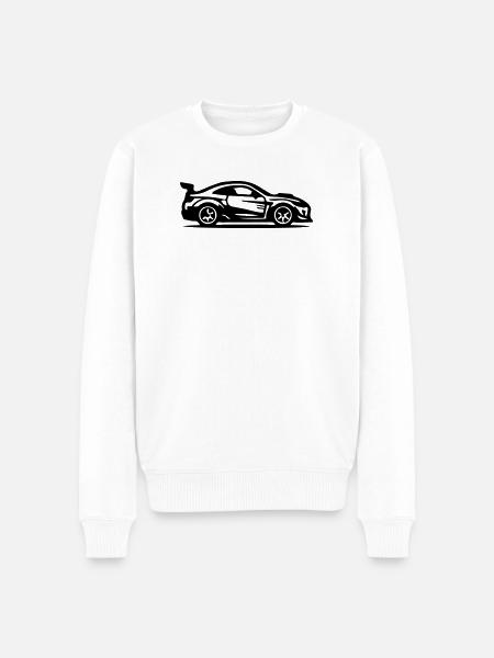 Car Sports Car Icon - Men's Premium Organic Jumper - white