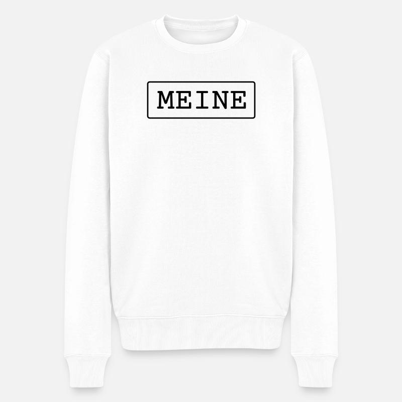 Meine Eigentum Besitz Geschenk - Männer Premium Bio Pullover - Weiß