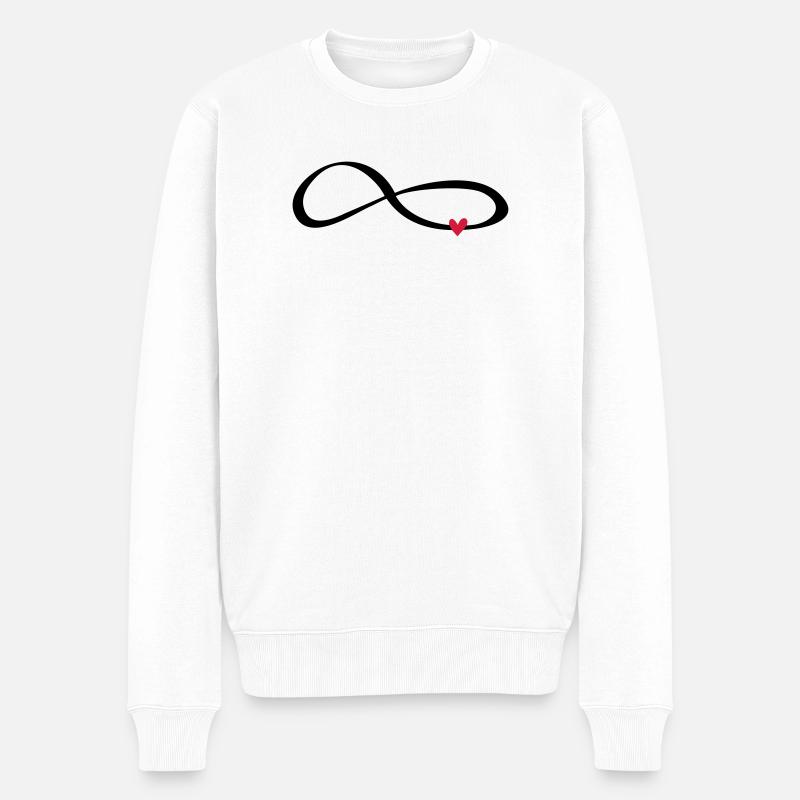 Infinité caractère symbole cadeau amour - Pull Premium bio Homme - blanc