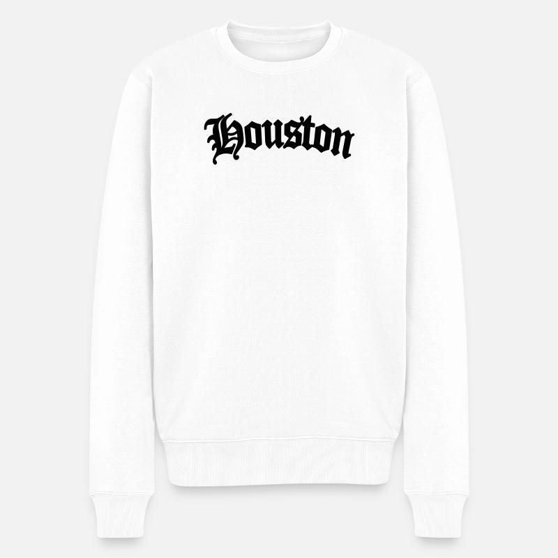 houston - Männer Premium Bio Pullover - Weiß