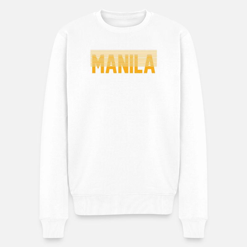 Manila - Männer Premium Bio Pullover - Weiß