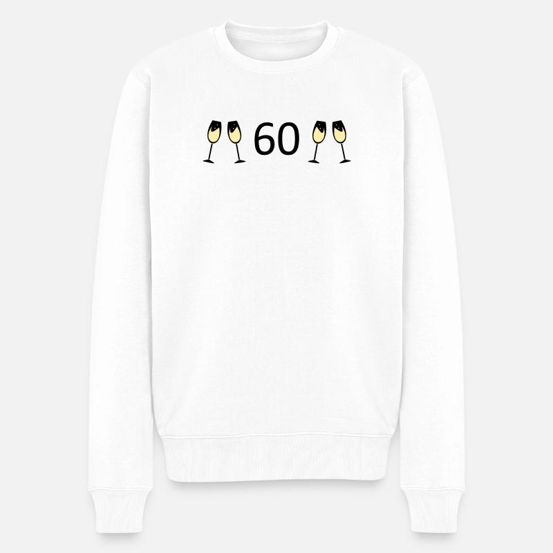 60e anniversaire 60e anniversaire 60 numéro 60 noir - Pull Premium bio Homme - blanc