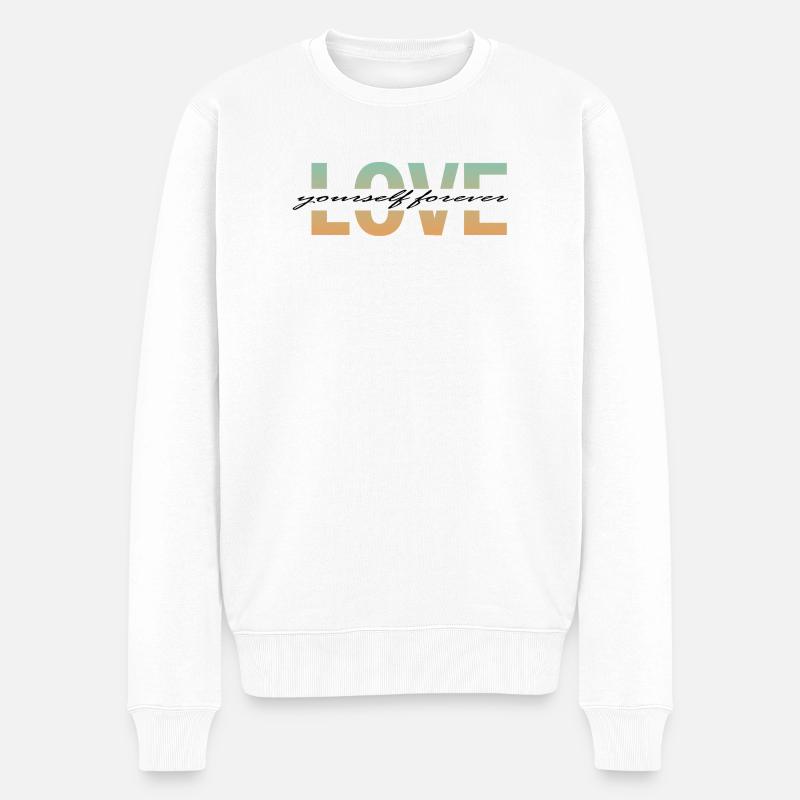 Aimez-vous pour toujours. - Pull Premium bio Homme - blanc