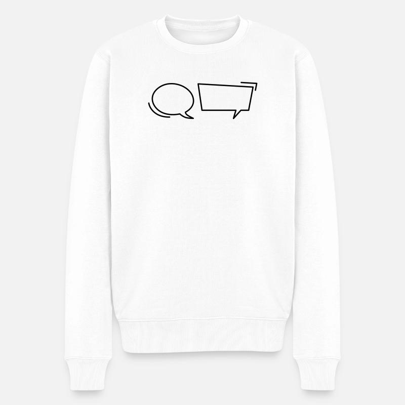 Bulles de bande dessinée - Pull Premium bio Homme - blanc