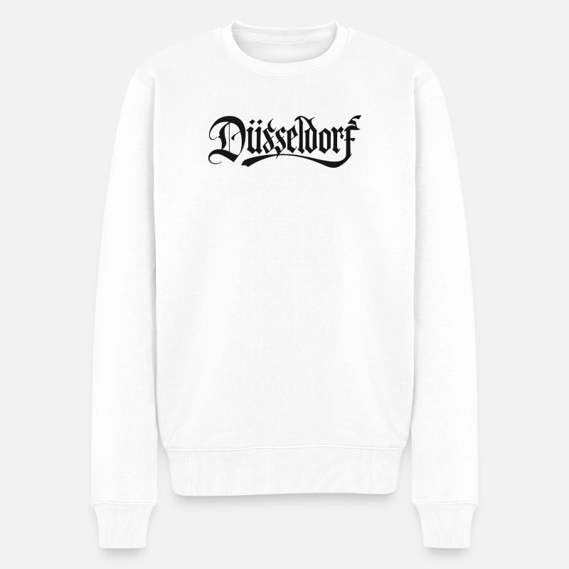 Duiseldorf Gothic Logo - Männer Premium Bio Pullover - Weiß