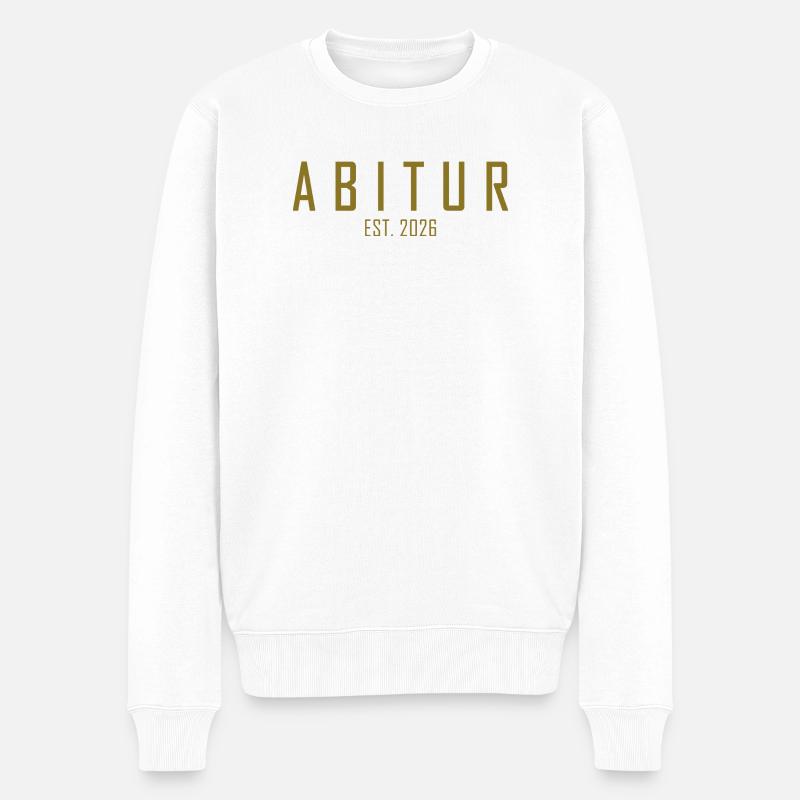 Abitur 2026 - Männer Premium Bio Pullover - Weiß