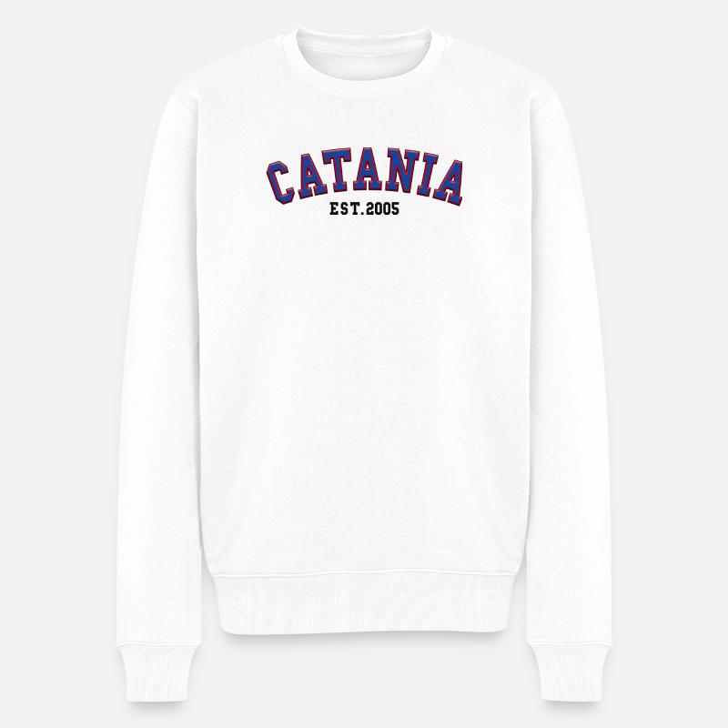 Catania gegründet 2005 - Männer Premium Bio Pullover - Weiß