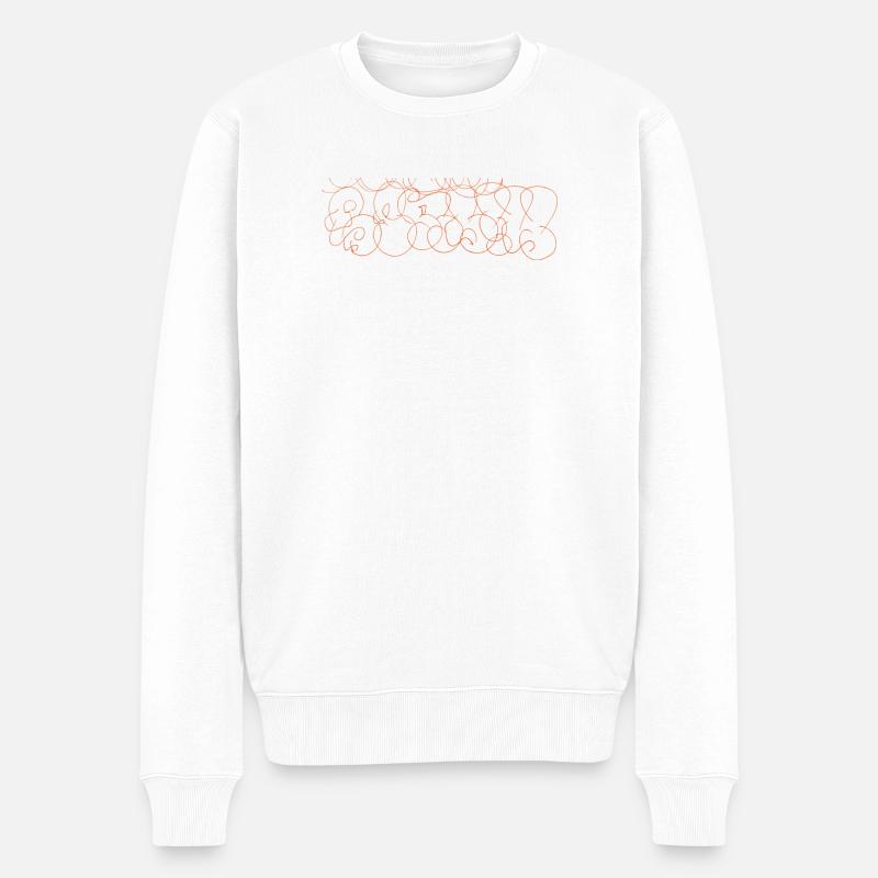 Throw souvenir graffiti de Berlin - up - Pull Premium bio Homme - blanc