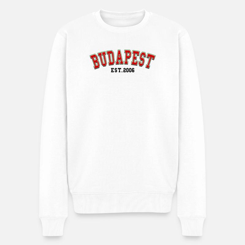 Budapest, gegründet 2006 - Männer Premium Bio Pullover - Weiß