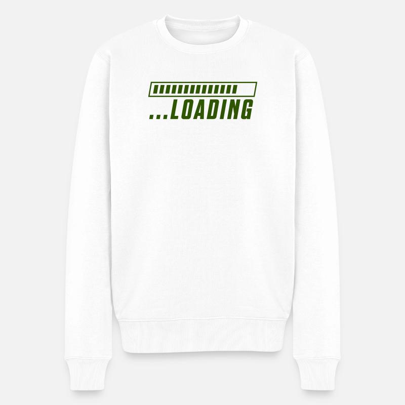 Loading - Männer Premium Bio Pullover - Weiß