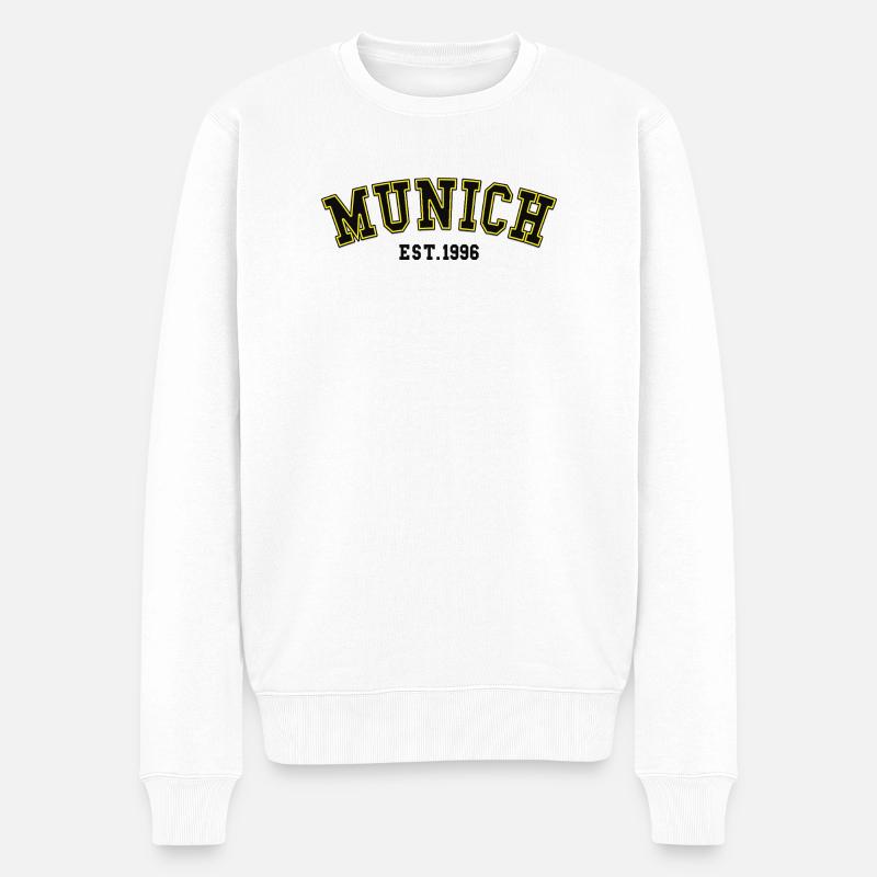 München, gegründet 1996 - Männer Premium Bio Pullover - Weiß