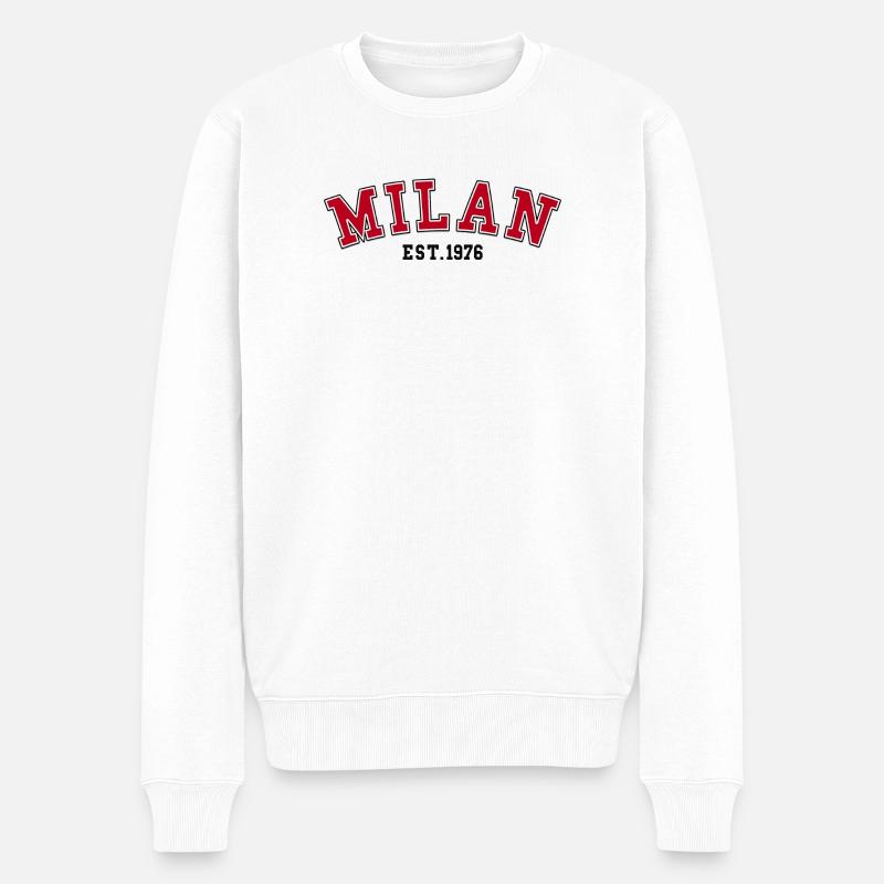 Mailand gegründet 1976 - Männer Premium Bio Pullover - Weiß