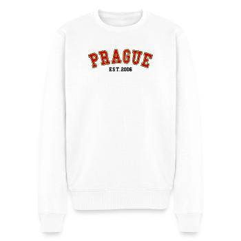 Prag gegründet 2006 - Männer Premium Bio Pullover - Weiß - Vorne - Thijin (182cm)